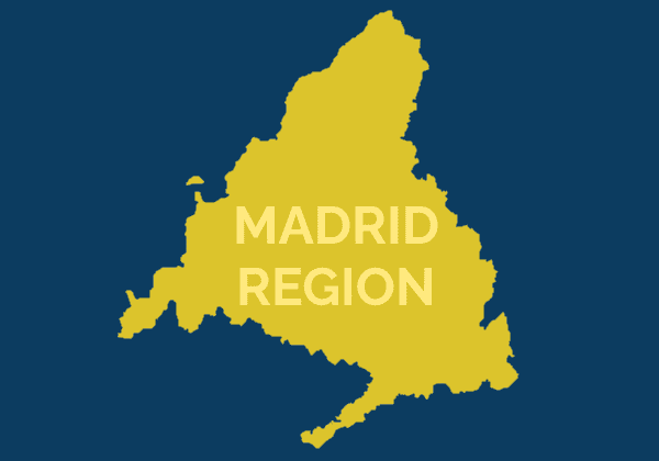 Madrid region map